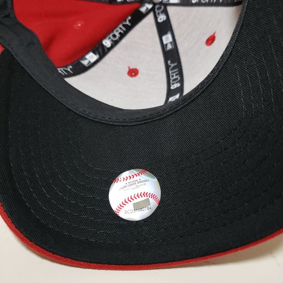 Cleveland Indians Guardians Hat Cap Strap Back Red New Era C Logo MLB Baseball - Picture 9 of 10
